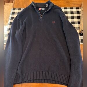 Chaps Men’s Navy Blue Half-Zip Sweater